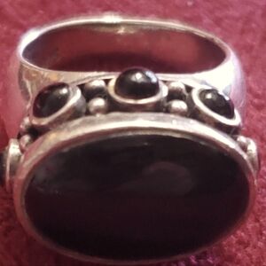 Sterling Silver onyx ring